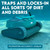SereneLife - Automatic Robot Pool Cleaner, Pool Cleaning Robot with Three Motors, Wall Climbing, Cleans up to 50ft
