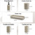 Bathroom Accessory Set with Soap Dispenser, Toothbrush Holder Set, Vanity Tray, Tumbler & 2 Cotton Swab Jars,