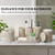Bathroom Accessory Set with Soap Dispenser, Toothbrush Holder Set, Vanity Tray, Tumbler & 2 Cotton Swab Jars,