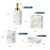 4 Piece Bathroom Accessories Set - White BathroAccessory Sets Includes Lotion Dispenser, Toothbrush Holder Tumbler, and Soap Dishom Accessory Sets Includes Lotion Dispenser, Toothbrush Holder Tumbler, and Soap Dish - Glossy Finish (Marble, White)