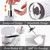 Bathroom Set, White Bathroom Accessories with Slim Trash Can, Soap Dispenser, Toilet Brush