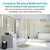 Bathroom Accessories Set, Toothbrush Holder with Cup, Soap Dispenser & Dish,