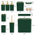Bathroom Set, 12PC Bathroom Accessories Set, Dark Green Bathroom