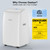 Gasbye Dual Hose Portable Air Conditioner, [2026 Upgraded] Full DC Inverter Compressor, Energy-Saving 13.6 CEER, Low Noise (45dB), Cools Room up to 500 Sq.Ft., Backlit Remote