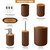 Bathroom Essential Includes Toothbrush Holder, Toilet Brush with Soap Dispenser,