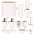 Bathroom Accessories Set with Trash Can, Toothbrush Holder, Soap Dispenser, Toothbrush Cup