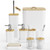 Bathroom Set, Bathroom Accessories Set, Toilet Brush, Bathroom Trash Can & Soap Dispenser
