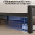 Queen Size Bed Frame with Storage Headboard and LED Lights, Industrial Platform Bed with Charging Station