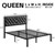 Queen Bed Frame with Headboard PU Leather Upholstered Bed Frame Platform,All Metal Slats Support Platform Bed Frame with Storage Space,
