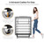 Portable Foldable Bed for Adults, Roll Away Guest on Wheels, Memory Foam Mattress and Metal Frame