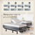 Sven & Son Classic Adjustable Bed Base, Head and Foot Lift, Massage, Under-Bed Lights, USB, Gel Memory, Zero Gravity Smart Frame - Split King + 14 inch Hybrid Spring Matt (Medium Soft)