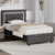 BarnFurin Twin Bed Frame with Diamond Tufted Headboard, Faux Leather Upholstered Bed with Wooden Slats Support