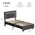 BarnFurin Twin Bed Frame with Diamond Tufted Headboard, Faux Leather Upholstered Bed with Wooden Slats Support