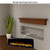 Touchstone Sideline Elite Pro 60" Smart Electric Fireplace- Wall-Mount/Recessed Installation- 6 Realistic Flame Colors