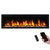 PuraFlame Bernice 60 Inch Smart Linear Electric Fireplace - Clean Hidden Vent Design, Flame with 9 Colors