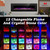 Ultra-Thin Lightweight LED Flush Mount Linear Fireplace Heater, Fit 2x4&2x6 Stud w/Touch Screen,Remote Control