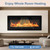 DUMOS 42" Freestanding Electric Fireplace, 1500W/750W Wall Mounted or Recessed Insert Fireplaces Heater with Remote Control