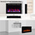 Electric Fireplace 40 inch Wide 26.5" High, Wall-Mounted & Recessed Fireplace Inserts, Multicolor Flame w/5 Dimmer, Remote Control