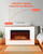 VEVOR 65.5 inch Freestanding Fireplaces, 1500W 5120BTU Fake Electric Fireplace Stove Heater with Mantel, Overheating Protection