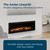 Ambe Linear 50" Electric Fireplace with Real Wood | Hidden Vent Design | Midwest Hardwood Log Set | Recessed or Built-in