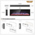 Sophia & William 60 Inch Electric Fireplace Wall Mounted, Fireplace Heater with Remote Control