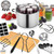 Canning Supplies Starter Kit, Stainless Steel Canning Set Tools: Rack, Ladle, Measuring Spoons, Funnel, Tongs, Jar Lifter
