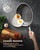 Frying Pans Non Stick, Hybrid Ceramic With Lid, 12 Inch Tri-Ply Stainless Steel Skillet