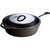 Cast Iron Deep Skillet with Lid - Signature Teardrop Handle & Assist Handle - Use in the Oven