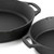 13 Piece Pre-Seasoned Cast Iron Skillet Set with Temperd Glass Lids and Silicone Holders