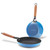 Cast Iron Skillets - Non Stick Frying Pans Set with Durable Wooden Handle