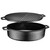 Cast Iron Skillet with Reversible Grill Griddle Lid - 3-in-1 Round Cast Iron Pan for Frying