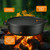 Cast Iron Skillet with Reversible Grill Griddle Lid - 3-in-1 Round Cast Iron Pan for Frying