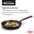 12" Frying Pan Skillet with Removable Silicone Handle Holder, Induction, Oven Safe, Black