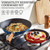 Cast Iron Skillets - Non Stick Frying Pans Set with Durable Wooden Handle