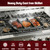 Cast Iron Skillet, 16 Inch Griddle Pan Frying Pan with Nonstick Perforated Grill Surface and Dual Handles
