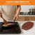 4 Sets Cast Iron Skillet with Wooden Tray, Fajita Skillet with Removable Handle, Oval Sizzling Plate for BBQ, Oven, Stove