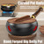 Cast Iron Skillet, 2026 Uncoated Thick Iron Pot, Hand-Forged Non-Stick Pans without Coating with Wooden Lid/Glass Cover
