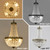 4 Lights French Empire Mini Crystal Chandelier Farmhouse Pendant Lighting