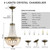 4 Lights French Empire Mini Crystal Chandelier Farmhouse Pendant Lighting