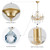 Mini Crystal Chandelier K9 Crystal Gold Chandelier for Living Room Bedroom Dining Room