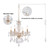 Chandelier,French Country Gold Crystals Chandelier Pendant Lighting, 4 Light Glass Crystal Light for Living Room