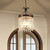 Crystal Chandelier, 3 Light Farmhouse Ceiling Pendant Light Fixtures with Faux Wood Finish