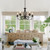 6-Light Farmhouse Candle Chandelier for Living Room, Rustic Industrial Pendant Ceiling Light fixture