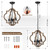 Farmhouse Chandelier Light Fixtures, 4-Light Dining Room Light Fixtures Over Table, Solid Wood Chandeliers for Dining Room