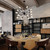 Chandeliers Black, Modern 18-Light Farmhouse Pendant Light Mid Century Starburst Lighting Vintage Industrial Ceiling Hanging for Living Dining Room
