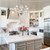 PAPAYA Plug-in 5 Light Crystal Hanging Pendant Lights Acrylic Chandelier with Clear Cord & On/Off Switch