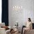 Ceramic White Chandelier, Glass Chandeliers,White crystal Hanging Pendant Light with Clear Cord and On/Off