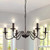 Chandelier for Dining Room: 6-Light Black Industrial Kitchen Island Pendant Light Fixture