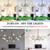 Chandelier 12-Light, Mid Century Modern Height Adjustable Ceiling Light Fixture for Dining Room