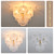 Modern Flush Mount Glass Ceiling Light, Gold Hallway Lights Vintage Chandelier